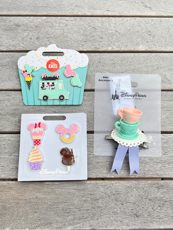 Disney Foodie Collection ✨ NEW Eats Pins + Treats Set + Teacup Clip